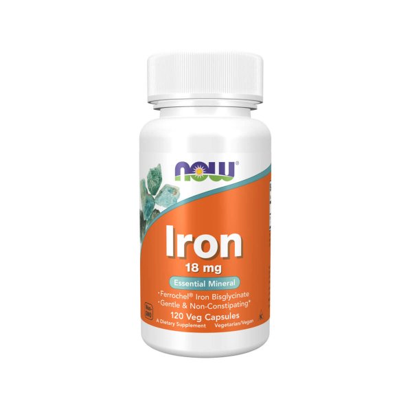 NOW Iron 18mg - 120 Cápsulas