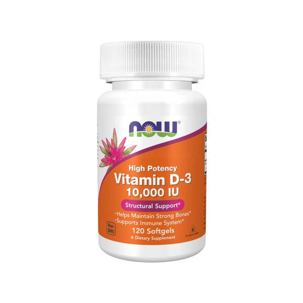 NOW Vitamina D3 10,000 IU - 120 Softgels