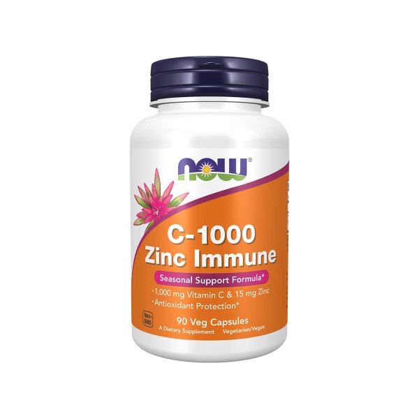 NOW C-1000 Zinc Immune - 90 Cápsulas