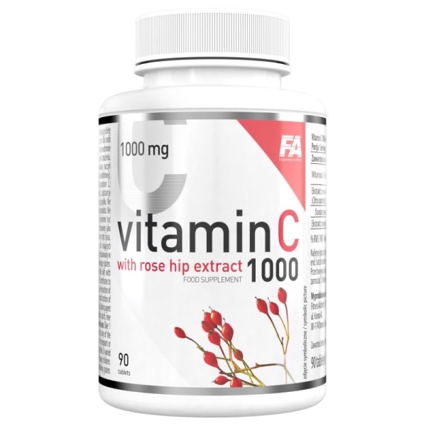Vitamin C 90 tablets with rose hip extract 1000mg