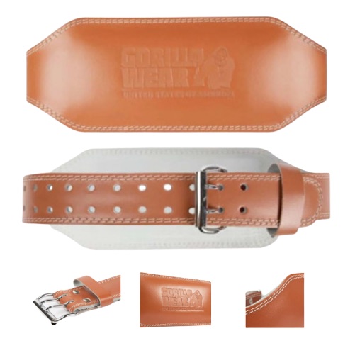 Gorilla Wear Padded Leather Lifting Belt 15cm